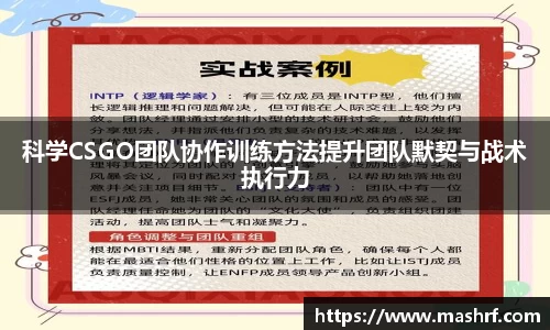科学CSGO团队协作训练方法提升团队默契与战术执行力